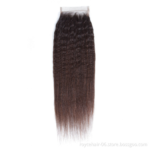 Closure With Top Wig Curly Hair , U Part  Light Brown Lace Hair Closure